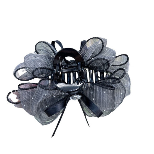 
Don Furnie's high-end fluffy bow grabbing with starry hairpin new style fashionable hair accessories cloud bubble grabbing black