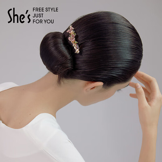 She's茜子发饰鸢尾花朵横夹发卡渐变色花朵发夹头饰生日礼物送女友