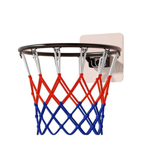 AIBEIJIAN Indoor punch-free basketball frame silent basketball shooting wall-mounted blue frame children's folding small basket household basket ring Large basketball frame inner diameter 35 (can shoot No. 7 ball)
