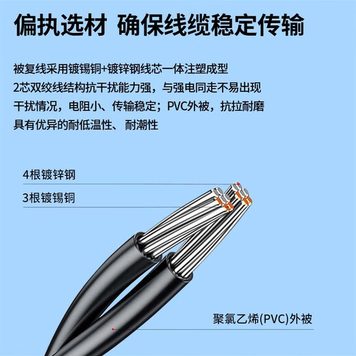 Boyang Drei Kupfer und vier Stahl 701 sind 500 Meter doppelt draht 7*0,25 mm Twisted Pair Surveillance Video Kabel Feldleuchte Telefonkabel REISISISTISCHE UNTERSTÜTZUNG