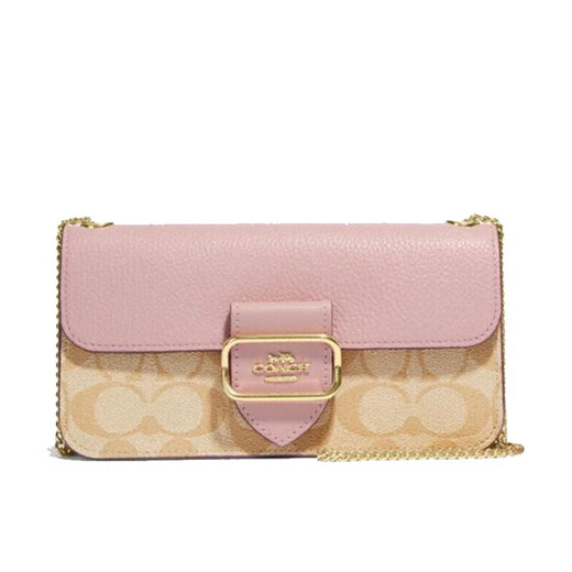 Тренерская женская сумка Morgan Mini Chain One-плеча Morgan Underarm Bag Bag Ce693 Khaki Pink Imv3c