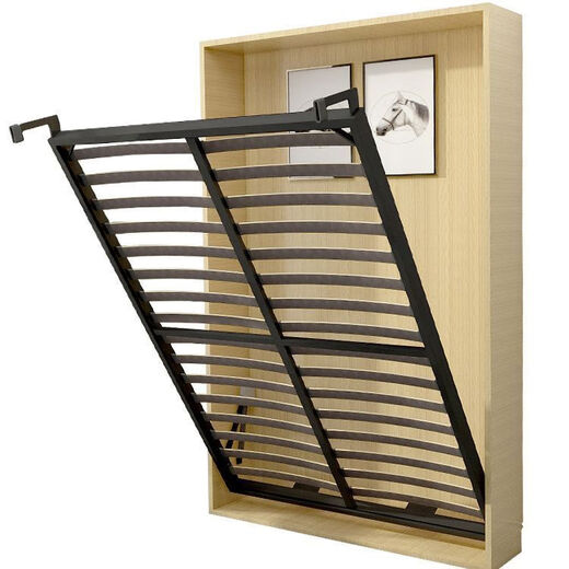 Das moderne einfache unsichtbare Bett kann abgesenkt und verstecktes unsichtbares Bett mit mehreren Funktionen versteckt an der Wand versteckt werden. Neues Doppelklappbett. Automatische (gedrehte) Hardware -Bettrahmen 1,35 Meter * 1,9 Meter