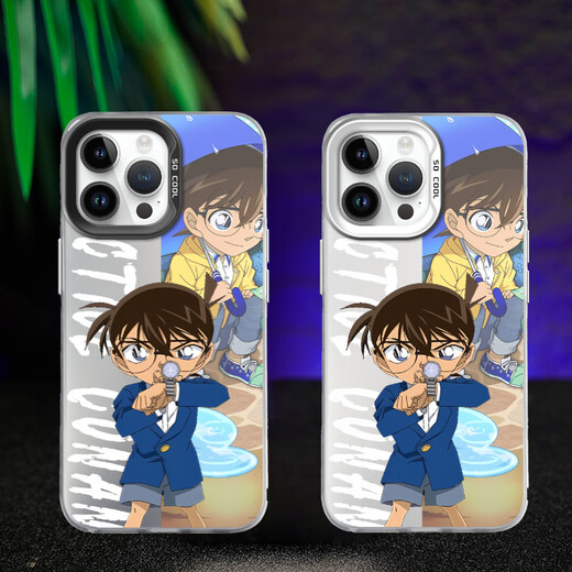 Kue Teow Detective Conan Apple phone case iPhone 16pro/13/11ProMax Huawei nova7/Honor X40 Cute 70/Xiaomi 14 Ultra Protection Detective Conan 9272-Color Silver IMD-Gray Black iPhone 16 pro