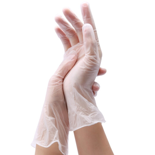 Baige Disposable Gloves PVC Thick Protective Gloves 100 pieces/box Food Catering Housework Baking Gloves S Code
