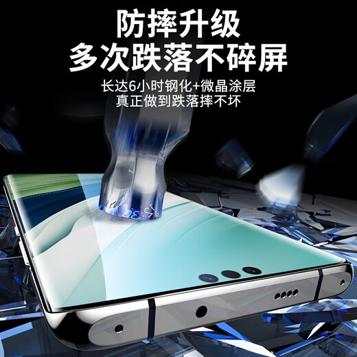 Xinke Huawei Mate60Pro/+ Anti-Peeping-Mobilfunkfilm Huawei Mate60 RS Ceramic Membran Mikrokristall Vollkleber gebogener Bildschirmreparatur mit hoher Definition Anti-Fall Nicht-Temperatur-Schutzfilm Mate60PRO/+ [Anti-Peeping Ceramic Membrane] 1 Piece+ Magic Magic Tool+ Zaubertool.