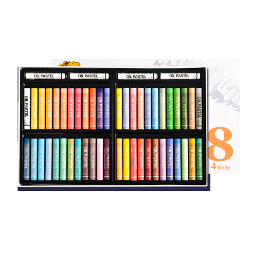 Records Super soft heavy color oil painting stick classic color 48 color set Children's crayon color brush drawing tool set Painting art graffiti pen toys Gift for boys and girls
