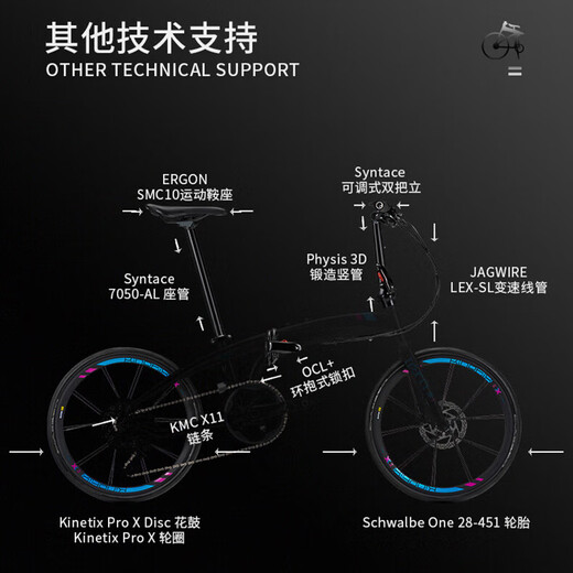 TERN Verge X11 folding bicycle adult folding bicycle variable speed bicycle folding bicycle Verge X11 Aurora Silver + 11 speed | 22 inches