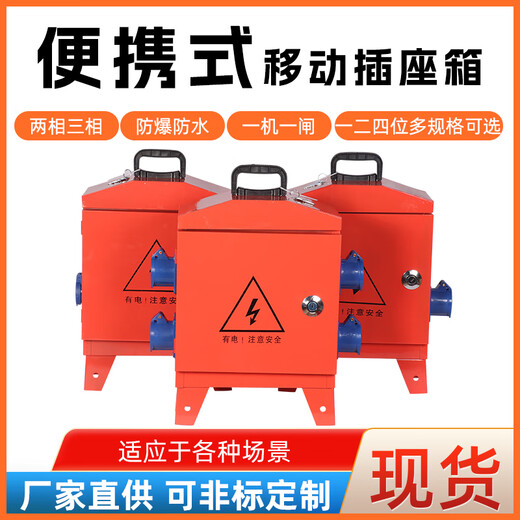 Temporary mobile small electrical box construction site third-level distribution box decoration portable belt leakage protection industrial explosion-proof water 220v380v secondary box two power six lighting