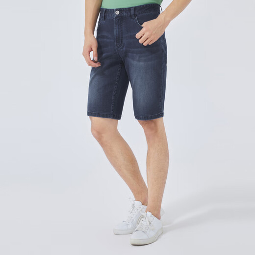 YOUNGOR pants men's mid-season young men's jeans shorts casual shorts shopping mall same style Navy blue 34 175/84A