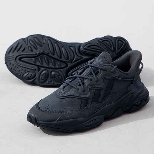 阿迪达斯（adidas）三叶草女鞋男鞋 春季新款时尚休闲透气老爹鞋缓震保暖运动鞋 GY9926/皮质鞋面/深灰/三叶草 41 (内长255mm)