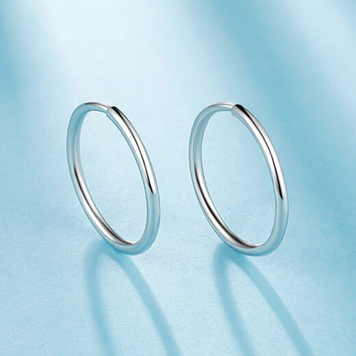 Jamie PT950 platinum earrings simple style pt950 platinum round earrings as a gift for my wife and girlfriend - a pair of platinum earrings