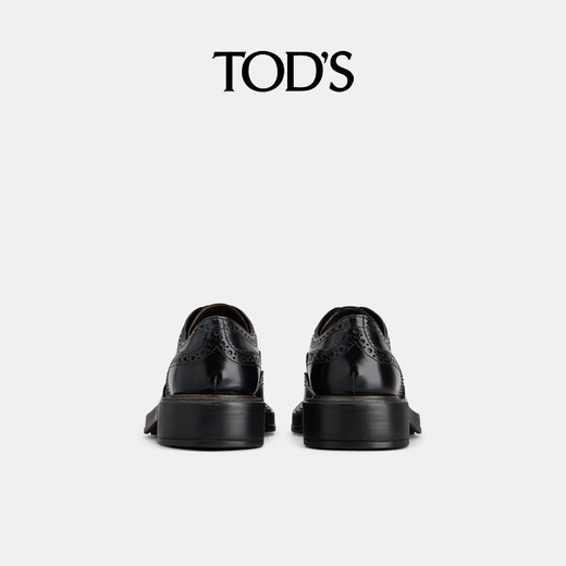 TOD S End of Season Special TOD S Official Men's Leather Carved Business Casual Lace Up Leather Shoes Men's Shoes Black 39