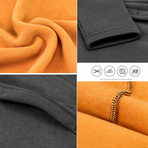 Modal 2 sets of men's thermal underwear, men's velvet thickened autumn clothes and autumn trousers, winter gold velvet cold-resistant round neck bottoming shirt, thickened 2 sets of black + dark gray 2XL (recommended 130-155 Jin Jin equals 0.5 kg)