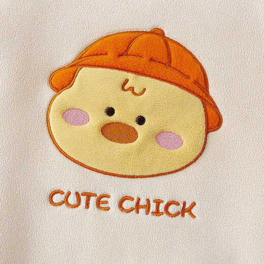 嘟嘟家宝宝两件套加绒女童拜年服冬男童卫衣套装婴幼儿新年童装潮 黄色 80