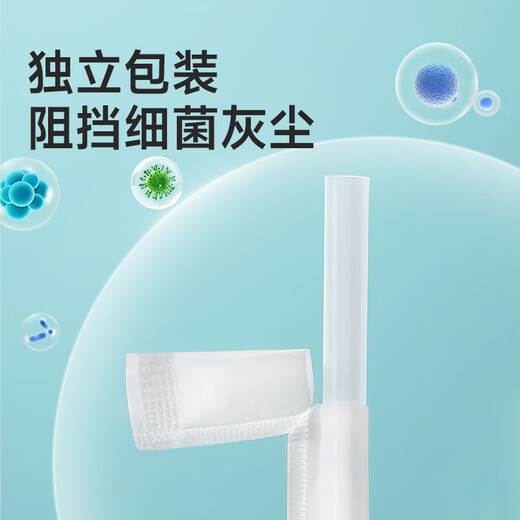 Meiya straws disposable individually packaged 100 pieces milk tea juice yogurt food plastic long hose pregnant women and children