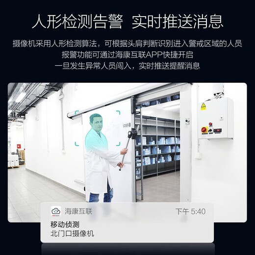海康威视（HIKVISION）摄像头监控摄像头网络摄像头监控半球机监控器家用安防摄像头监控器室内监控器手机远程摄像头家用 【400万人形检测 双光录音款】1345V2-LA 焦距 ：4mm