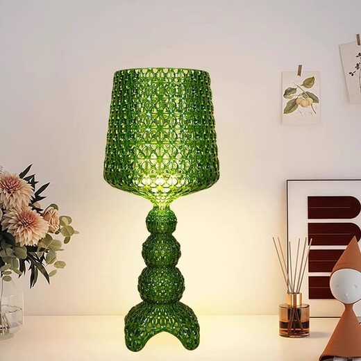 Zhong Shuai Italienische Designer-Wohnzimmer-Hohlstehlampe im Ins-Stil, Schlafzimmer-Modellzimmer, moderne kreative Kunst-Dimmlampe, Stehlampe – transparente Farbe – Touch-Schalter