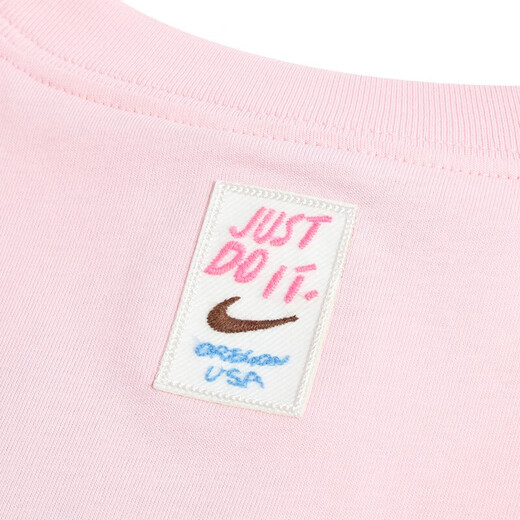 Nike (Nike) Kurzärärmelte T-Shirt Frauen Sommer Neue gedruckte Sportbekleidung loser atmungsaktivem runden Hals Casual Top FN3711 FJ7714-690 Pink XS