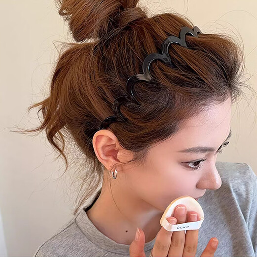 Xiangwan hairband hairpin French retro anti-slip tooth hairpin hairband women's headband to increase the top of the skull and high-end going out headband headwear