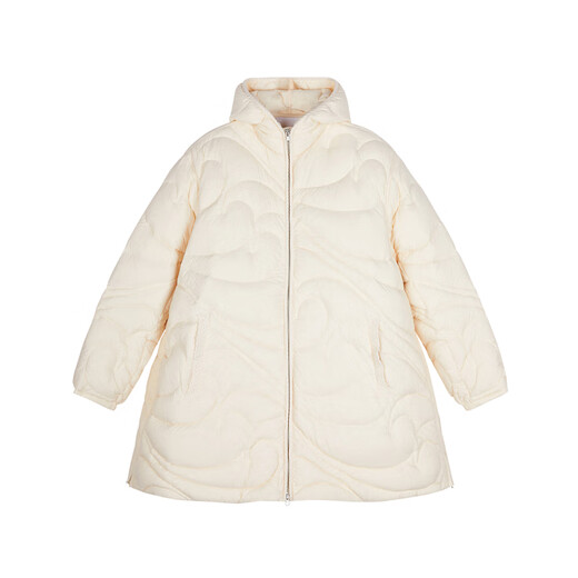 Jiangnan Buyi (Jnby) Veste en bas d'hiver pour la vague de manteau de mi-manteau en milieu de longueur matelassé à capuche en vrac léger