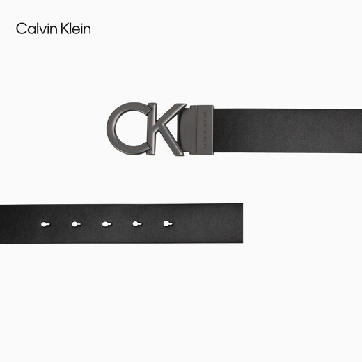 Calvin KleinJeans men's business gentleman style casual double-sided with ck letter metal buckle belt belt holiday gift