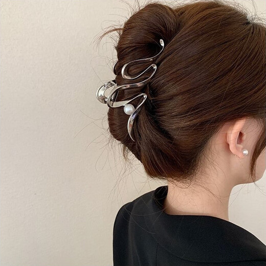 Yilu Whale Seal Clip Women's Hairpin 2025 New High-End Hairpin Back of the Head Hair Clip Shark Clip Large Hair Accessories Headband Wavy Hairpin