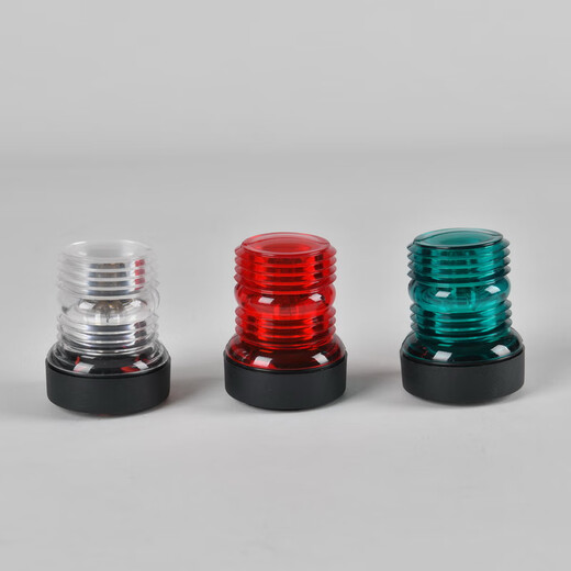 Marine LED signal light, ship navigation light, marine anchor light, white all-round light, yacht signal light, LED signal light, green, always on