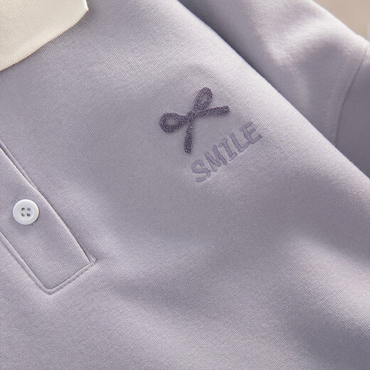 Sibaishe college style lapel sweatshirt 2025 autumn new women's loose style contrast color long-sleeved top