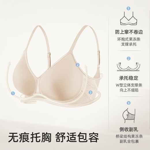 LUCKMEEY LUCKMEEY 2-piece blind box underwear for women without rims, traceless, small breasts look bigger and more comfortable, optional sizes 2 pieces, rim-free bra, random style and color M