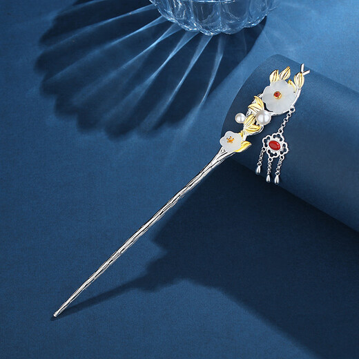 Dingjing Hairpin Women's Plum Blossom Hairpin Step Swinging Hairpin Headwear Birthday Gift for Girlfriends Niche Light Luxury High-end TS103 Hairpin Three-piece Set 1