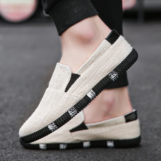 Zapatos para hombres transpirables viejos zapatos de tela beijing lino zapatos casuales de estilo coreano zapatos de mesa de lienzo de moda