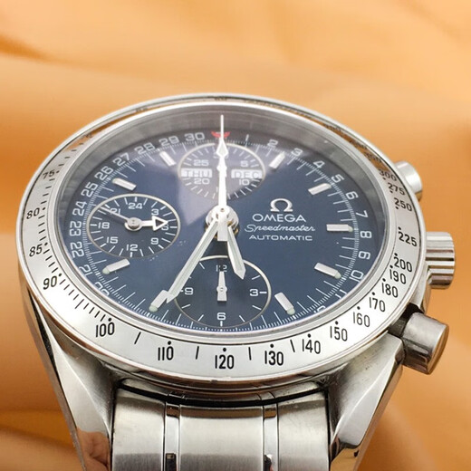 [Second-main 99 Nouveau] Omega Men's Watch Omega Omega Speedmaster Series Automatic Machinery Chronograph Luminous Steel Swiss Watch Luxury Watch Second-main Luxury [39 mm Bleu Dark Steel avec huit broches] 3523.80.00 Assistance de montre unique Identification une fausse et trois compensations