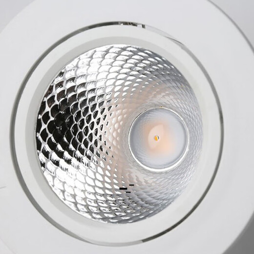 Foshan Lighting (FSL) LED spotlight ceiling light COB lamp bead angle adjustable background wall exhibition hall lighting deep anti-glare spotlight COB lamp bead 6W opening 75mm yellow light (3000K)