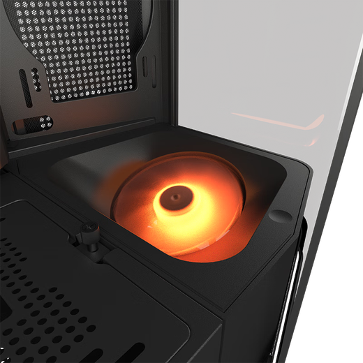 Gujia Starship FV270 Black Gaming Computer Desktop Host Case Supports 360 Water Cooling Rotating Table/ATX Motherboard/Quick Release on Four Sides/270 Ocean View Room