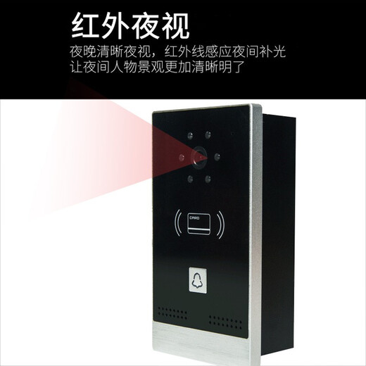 禾太电器 禾太Hetai 7英寸数字IP网络智能可视对讲门铃红外夜视IC刷卡RJ45网线局域 7英寸数字IP一拖一