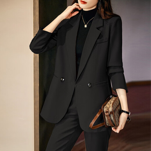 La veste de petite combinaison frit à la rue haut de gamme de Sakura Bannie pour la petite personne décontractée en vrac droit des femmes avec un costume à fente arrière populaire 690 Rose Red Suit 3xl (141jin [Jin est égal à 0,5 kg] -155jin [Jin est égal à 0,5 kg]))