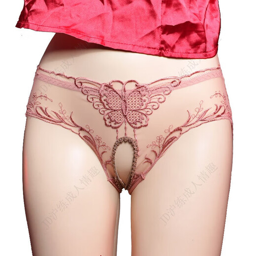 Ye Zimei's open crotch underwear fully exposed pervert couples couple privacy fully exposed men and women special lickable insertion without taking off intercourse teasing sexy see-through soft gauze hollow sexy underwear green M size regular not open crotch 90-110Jin Jin equals 0.5 kg