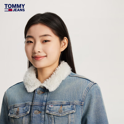 Jeans Tommy Jeans Mujeres Retro Imitación de Lamb Velvet Inner Slim Corto de mezclilla DW0DW16833 Denim Azul 1A5 XS