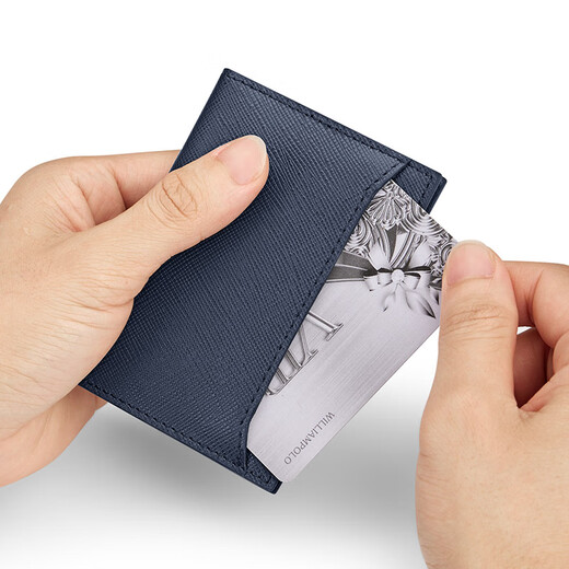 Williampolo Kaiser Paul Exquisit Small Card Bag für Männer mit echtem Leder -Führerschein für Führerschein Kartenschublade Vatertagsgeschenk für Papa Black Cross Muster