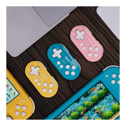 8BitDo Zero2 Mini Game Controller Anki Shortcut Key Tool Drawing Shortcut Key Assistant Wireless Mobile Phone Switch Game Console Steam Peacock Blue