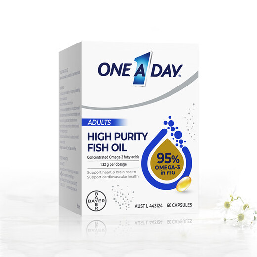 Bayer OneADay Crystal Fish Oil 95% High Purity Omega3 Deep Sea Fish Oil Soft Capsule Omega Adult Recommended 3 Boxes Crystal Fish Oil 60 Capsules++