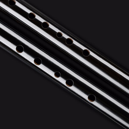 Bigeble Ebony Double Tube Bau Instrument Professional tocando horizontal de amplio rango de amplio rango Modelo de ébano hecho a mano F-ajuste + B-FLAT