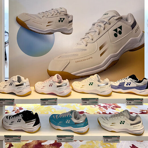
YONEX 2024 new badminton shoes yy anti-slip wear-resistant training men and women wide last sports shoes 220CR white/silver-men and women-regular version 38 [Suggested to take a large size 1]