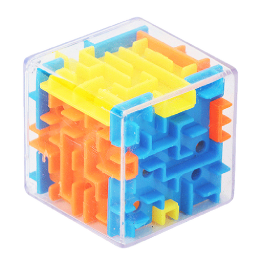Rubik's Cube Unlock/Level Battle/Maze/Stress Reduction Children's Rolling Ball Maze Desktop Game 3D Stand-up Three-dimensional Maze 50