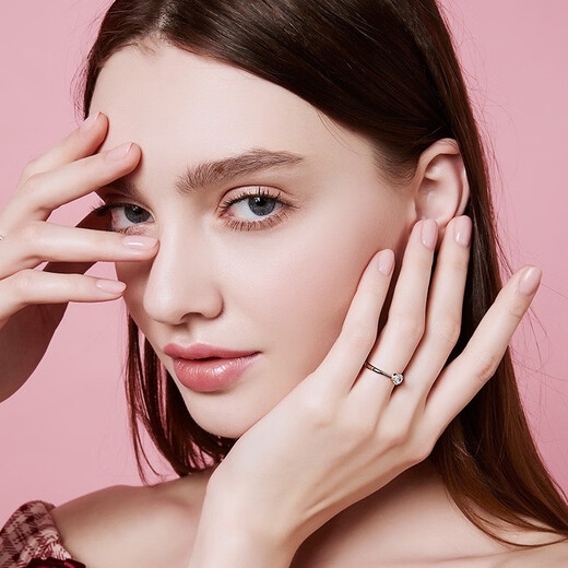 EothPT950 Platinum Moissanite Diamond Couple Ring Girls Pair Ring Men's Valentine's Day Birthday Gift for Girlfriend (Pair) PT950 Platinum Couple Ring + Certificate