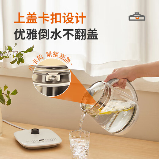 九阳（Joyoung） 养生壶1.5L茶具电茶壶煮茶壶花茶壶玻璃煮茶器煎药壶中药锅药膳电水壶烧水壶 DGD1506BQ【超高性价比断货款】 1.5L