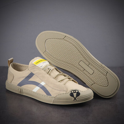 DICK LANE DICK LANE Canvas Shoes Men's 2025 New Trendy Shoes One-Step-One-Match Shoes Breathable Ice Wire Cloth Shoes Fashion Casual Shoes Black 39