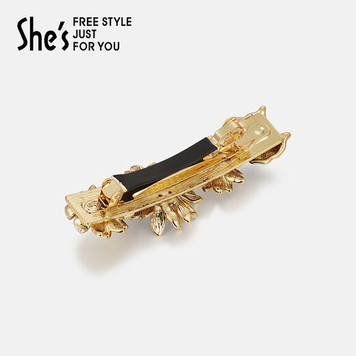 She s Qianzi hair accessories Van Gogh Sunflower retro horizontal clip light luxury hairpin hairpin birthday gift for girlfriend