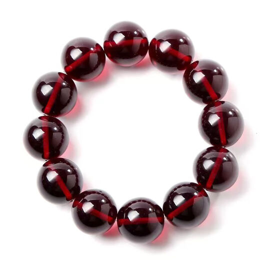 Canbei 7A grade amber blood amber bracelet blood amber round bead single circle bracelet for men and women amber beeswax synthetic blood amber bracelet blood