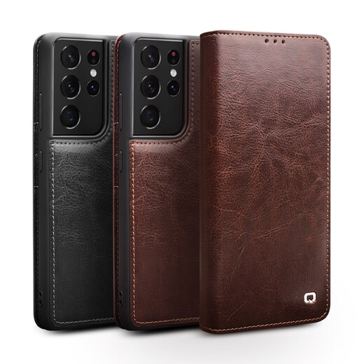Geeignet für Samsung Galaxy S23 Ultra Phone Case Clamshell S22/S24/S21+ Schutzhülle Business SM Classic 103 Hell Brown Samsung Galaxy S24 Ultra